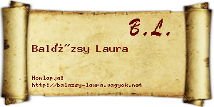 Balázsy Laura névjegykártya