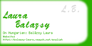 laura balazsy business card